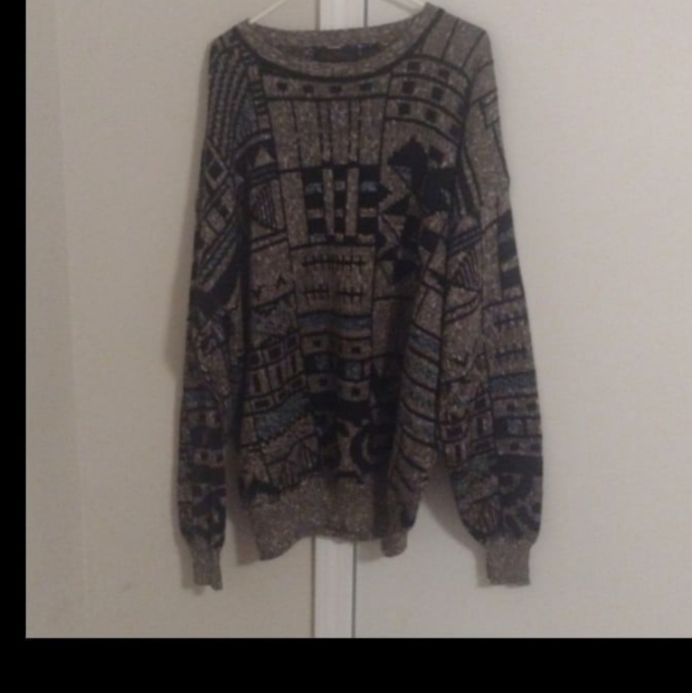 Vintage Michael Gerald Men's Geometric sweater 2XT NEW!!!